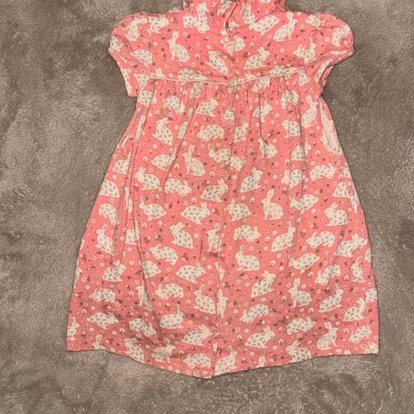Baby Boden Coral and Cream Animal Print Dress - Picture 7 of 7